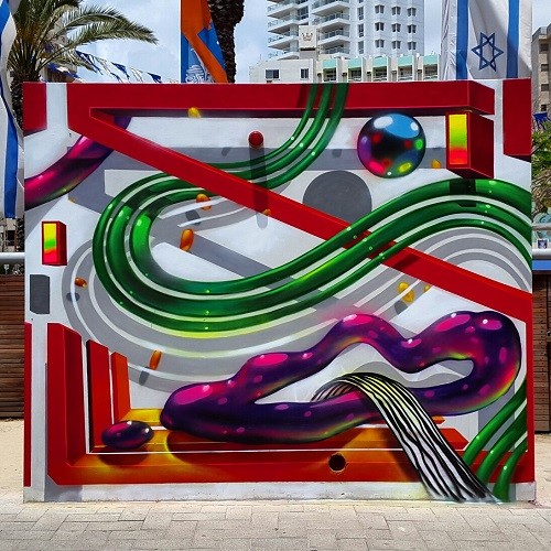 Mural realizado por el artista Spok