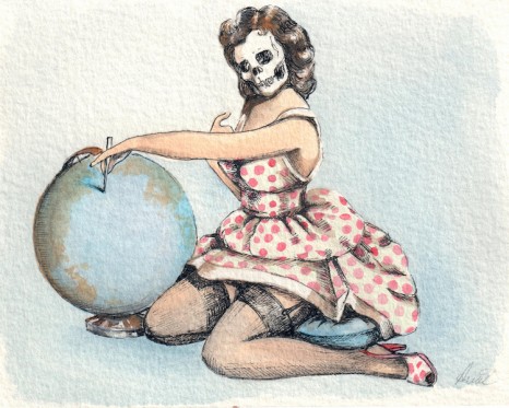 Anna-Turina-Pin-Up-Wold-2016-Mixed-on-paper-10x13cm