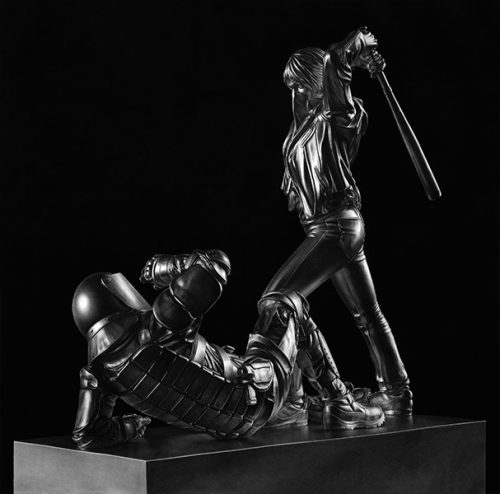 Kepa Garraza. Model for statue 3 (silver), 2022