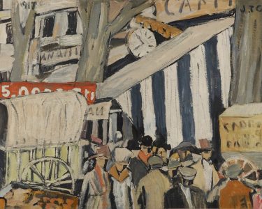 Homenaje a Joaquin Torres García en Sala Pares - Entoldado_1917_(La Feria_ Calle de Barcelona_Composición_The Awning_o L’envelat)